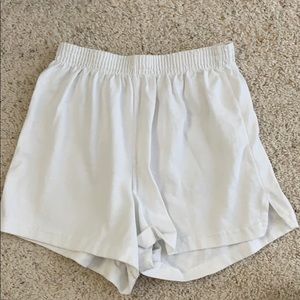 White soffe athletic shorts